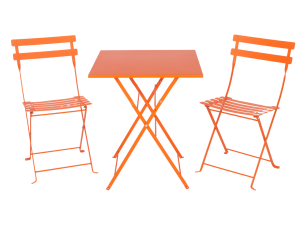 Bistro Serisi Kare Set Turuncu