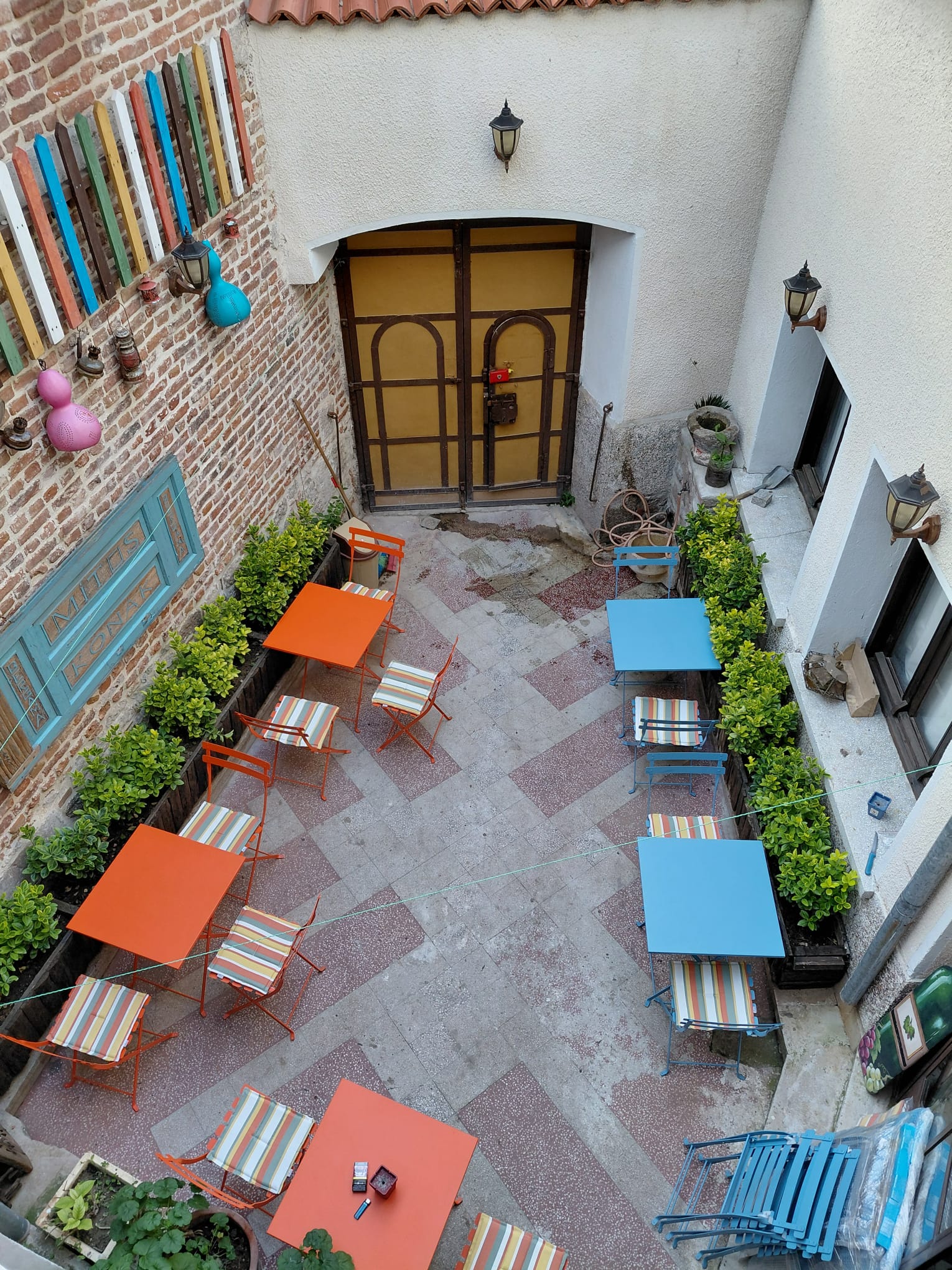 Bistro Serisi Kare Set Mavi