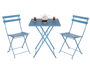 Bistro Serisi Kare Set Mavi