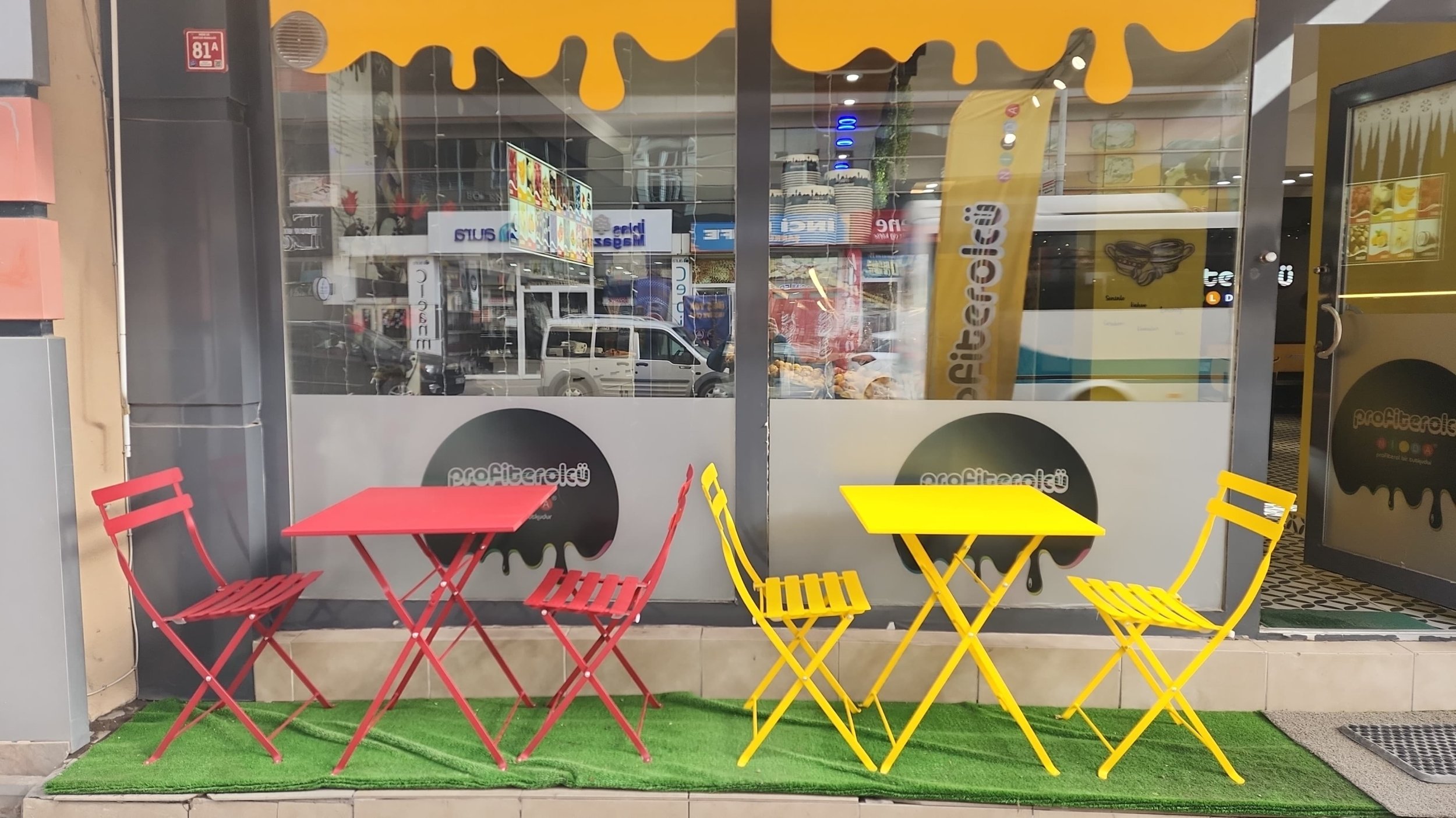 Bistro Serisi 2li Sandalye Kırmızı